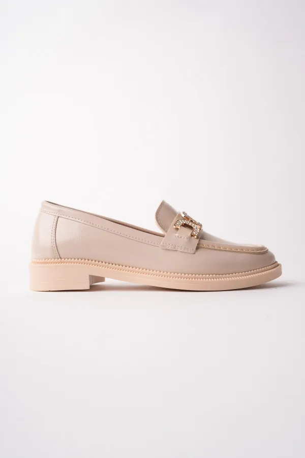 Mocassins décontractés pour femmes Muggo ARVEN avec boucle en métal et détails en pierre