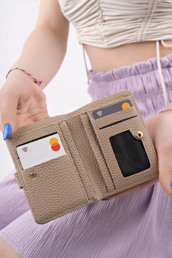 Muggo ARYA Bozuk & Kağıt Para Bölmeli Fermuarlı Kartlık Kadın Cüzdan