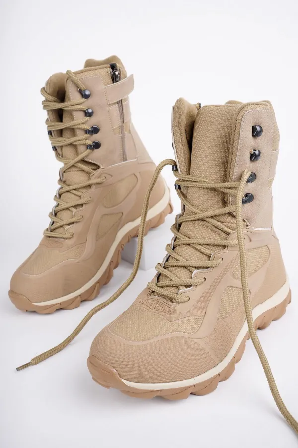 Muggo LOVAX Guaranteed Tactical Military Zipper and Lace-up Desert Boot