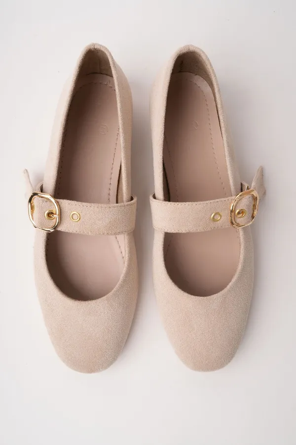 Ballerines en cuir pour femmes Muggo HALSEY à boucle dorée