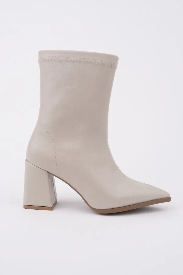 Bottes Muggo CODI à bout pointu, talon épais et fermeture éclair pour femmes