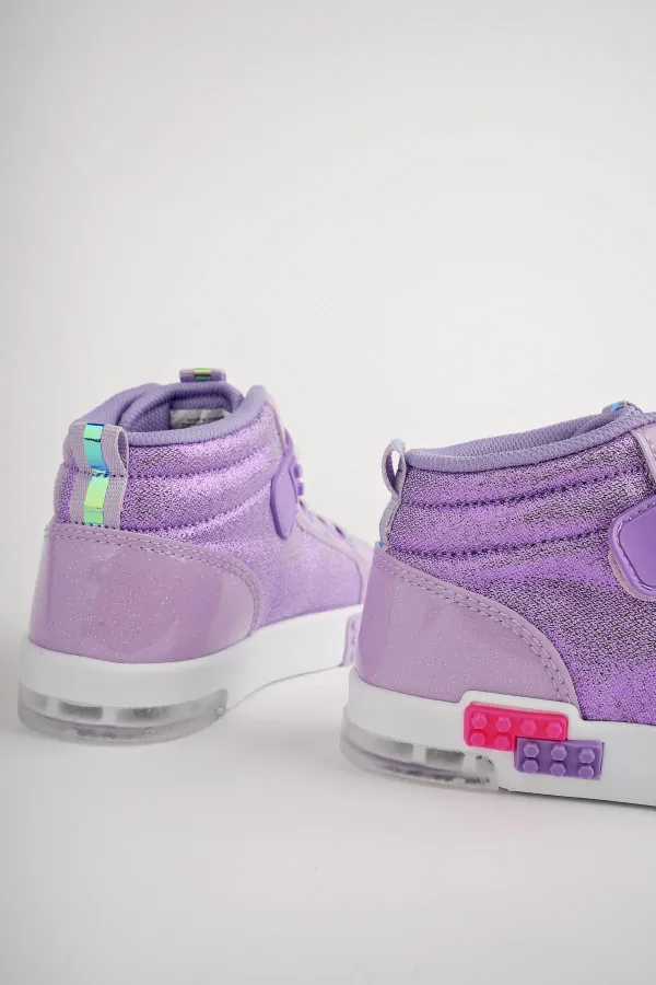 Chaussures de sport orthopédiques Muggo KUKULİ pour enfants, à lacets et scratch, sur le thème Lego.