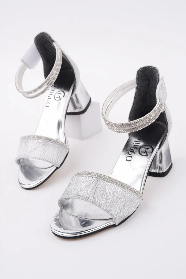 Chaussures à talons courts pailletées à bride cheville pour filles Muggo NOŞA