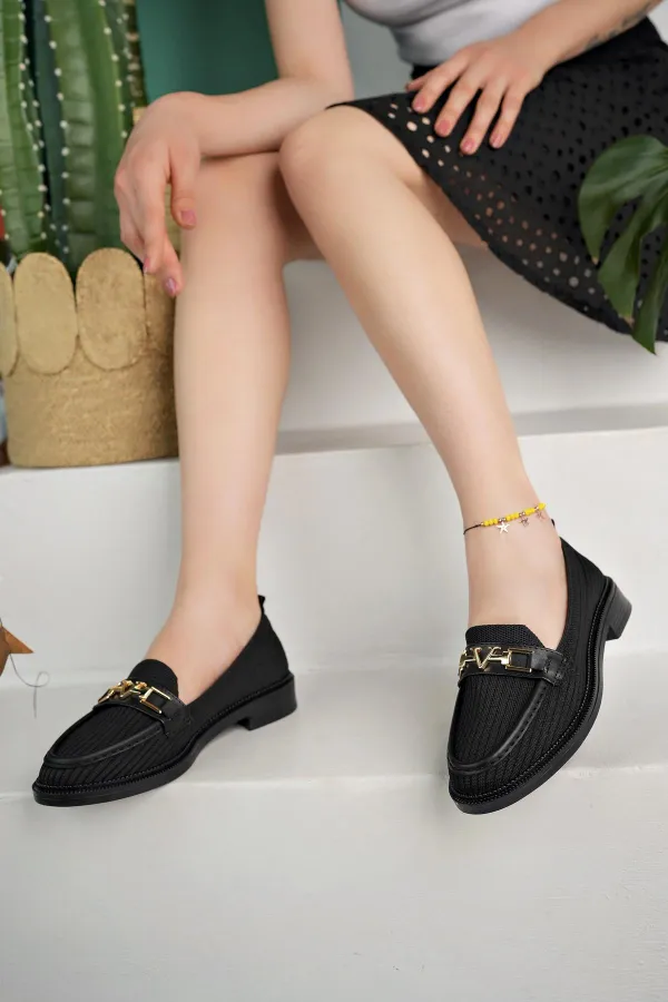 Mocassins décontractés pour femmes Muggo WINCE en maille, avec boucle métallique.