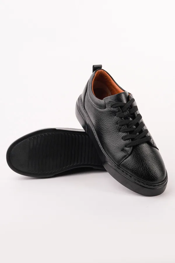 Muggo LEONS Genuine Leather Men's Thick Sole Lace-up Casual Sneaker Muggo LEONS Genuine Leather Men's Thick Sole Lace-up Casual Sneaker