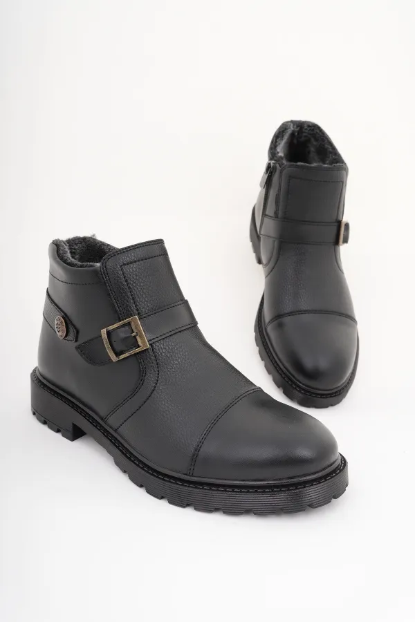 Bottes pour hommes Muggo RODRIGUEZ, garanties imperméables au froid, avec fermeture éclair et doublure en fourrure
