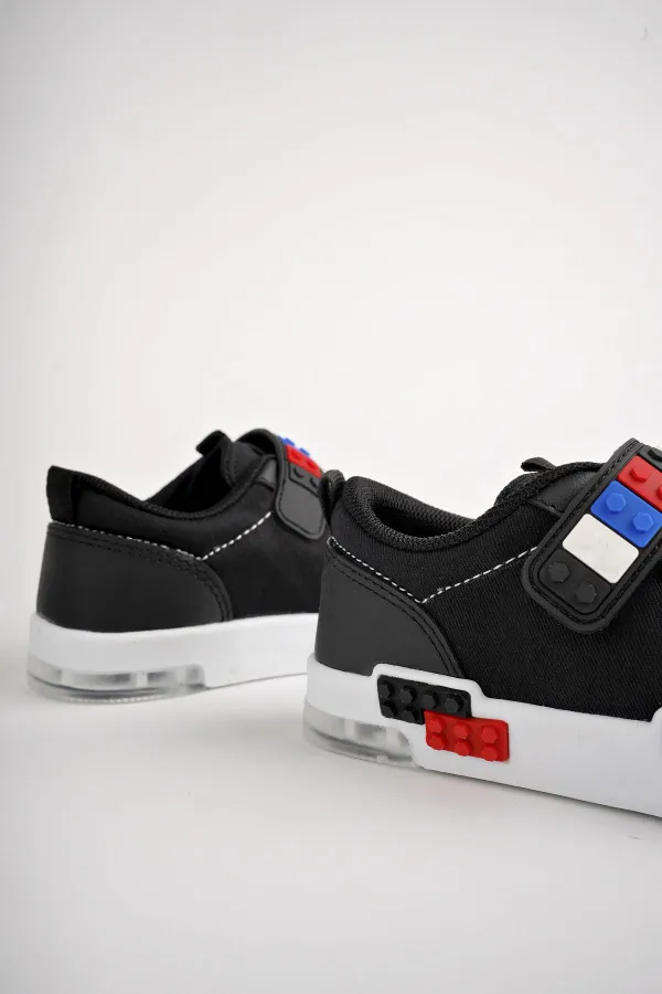 Chaussures de sport orthopédiques Muggo SONIC Guaranteed, à lacets et velcro, sur le thème Lego