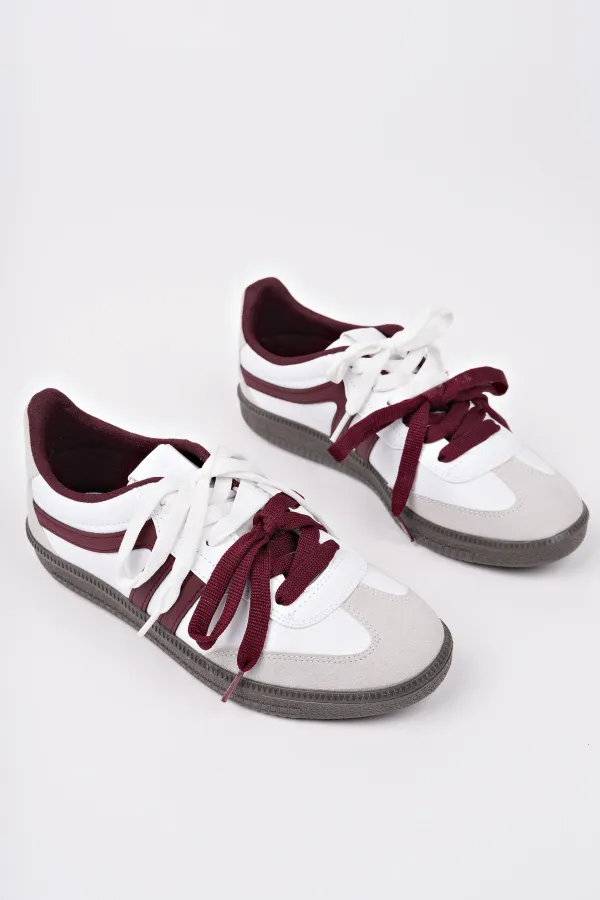 Muggo RETRO Çift Bağcıklı Günlük Kadın Sneaker Spor Ayakkabı