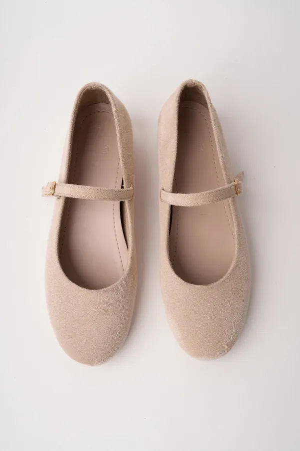 Ballerines Muggo BERNY à talon caché, en cuir, à bride unique pour femmes