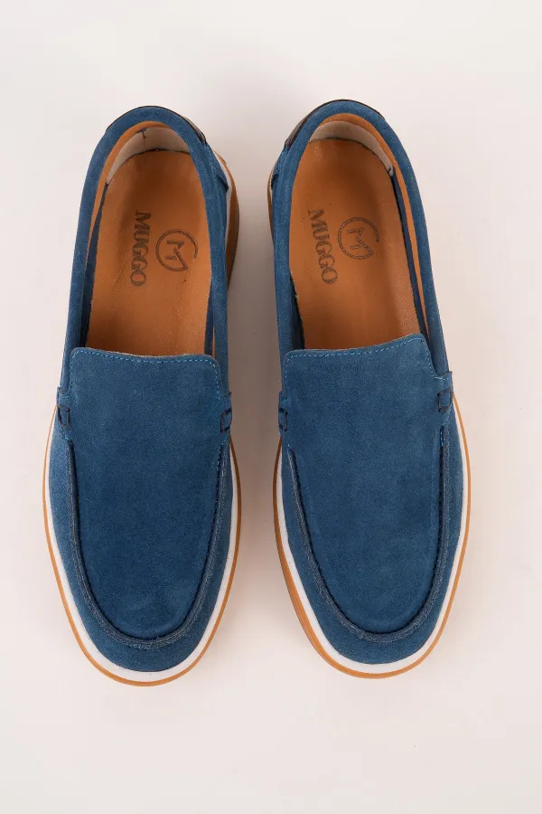 Muggo COVENT Genuine Suede Leather Laceless Men's Casual Loafer Shoes Muggo COVENT Genuine Suede Leather Laceless Men's Casual Loafer Shoes