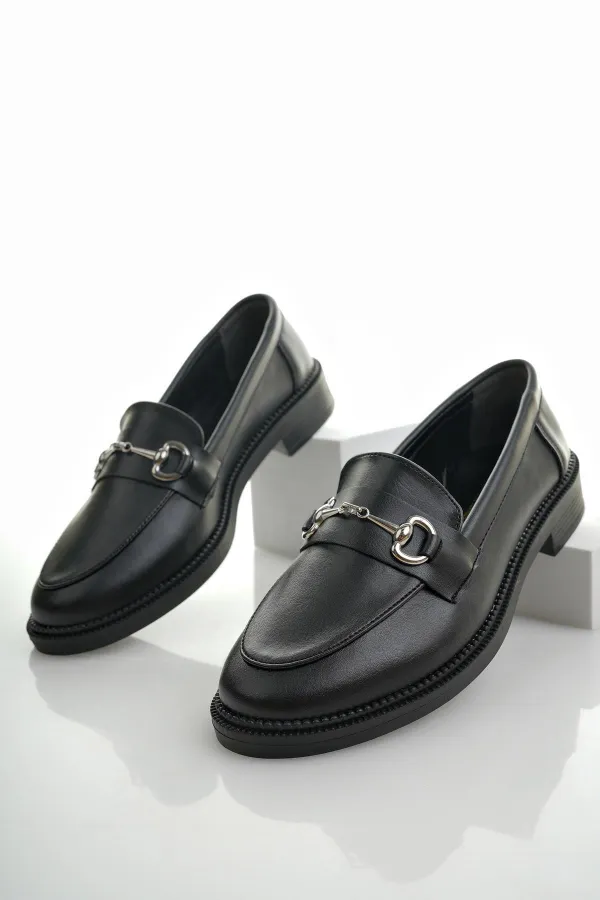 Muggo SUSSIE Guaranteed Metal Buckle Women's Loafer Casual Shoes