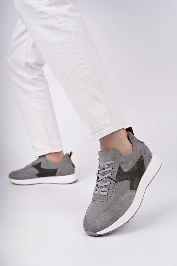 Chaussures de sport décontractées pour hommes Muggo SVENSON, à lacets et semelle épaisse, en cuir véritable.