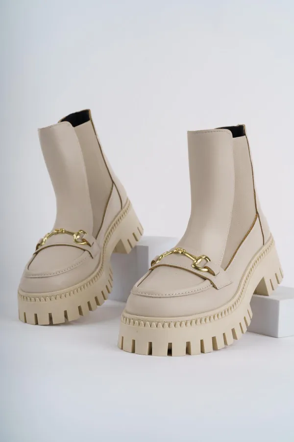 Bottines Chelsea pour femmes Muggo VESPER à boucle garantie et semelle épaisse