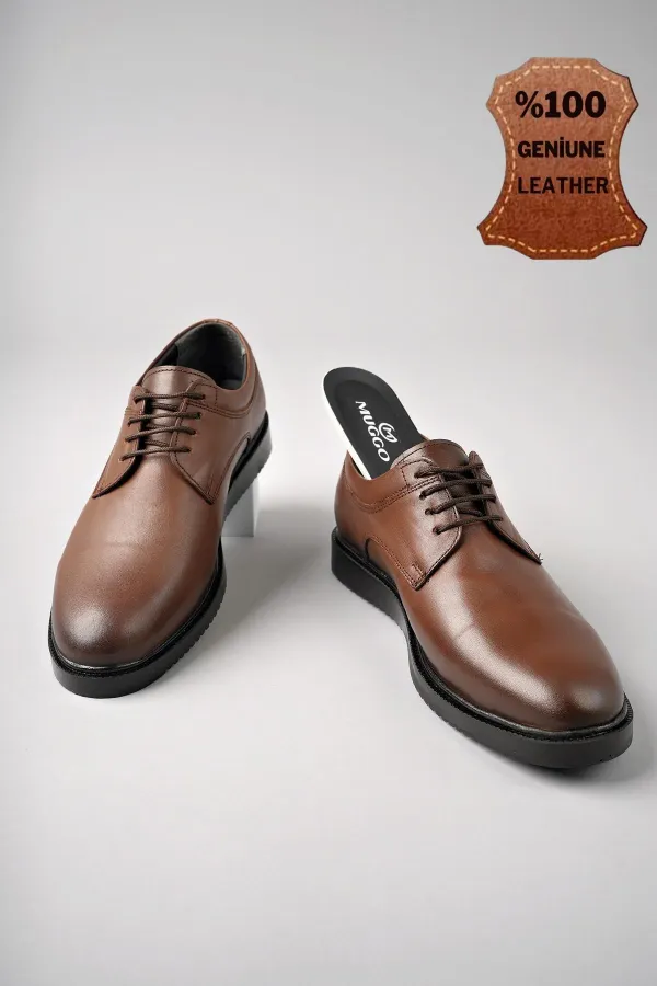 Chaussures décontractées classiques en cuir véritable pour hommes Muggo Mendy, garanties