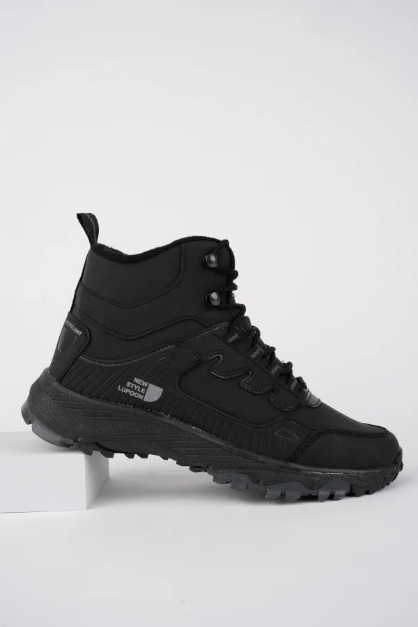 Bottes d'hiver unisexes Muggo ICELAND, garanties, pour la randonnée et les activités de plein air, à lacets et fermeture éclair latérale.