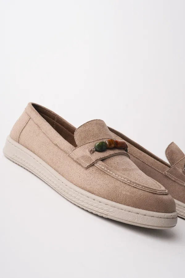 Mocassins décontractés en daim à détails perlés pour femmes Muggo AUREVA