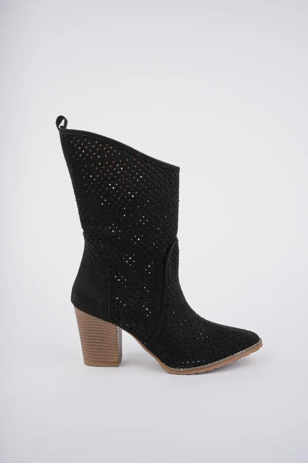 Muggo Indiana Guaranteed Women's Laser Cut Stylish and Comfortable Cowboy Summer Boots