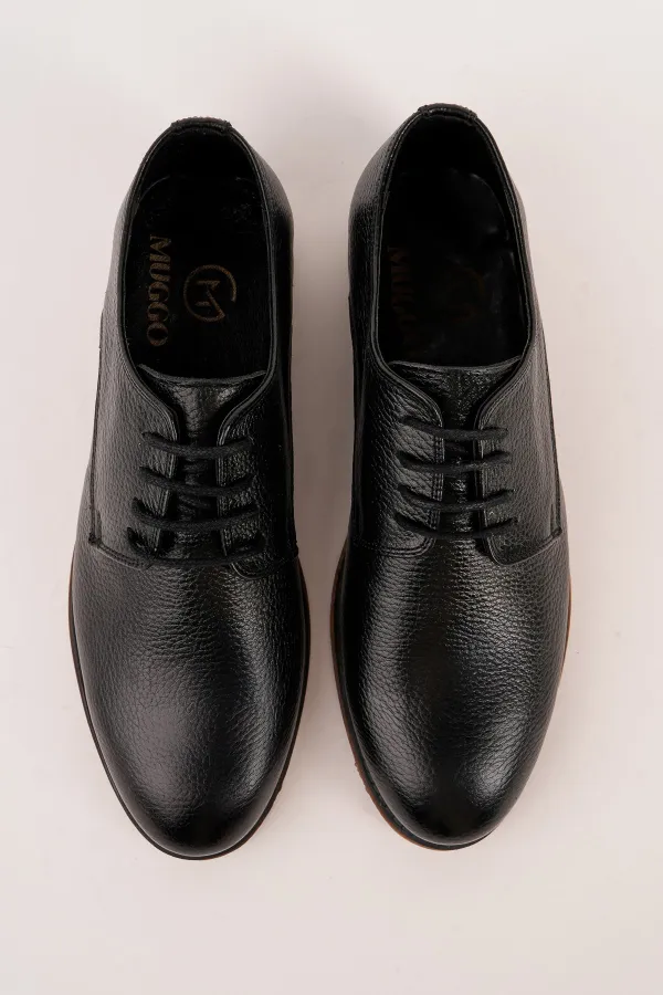 Muggo MATHEW Genuine Leather Lace-up Men's Classic Casual Shoes