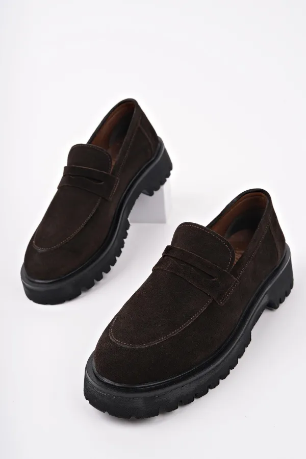 Mocassins Muggo PARADISE en cuir véritable à semelle épaisse, pour femmes, parfaits au quotidien.