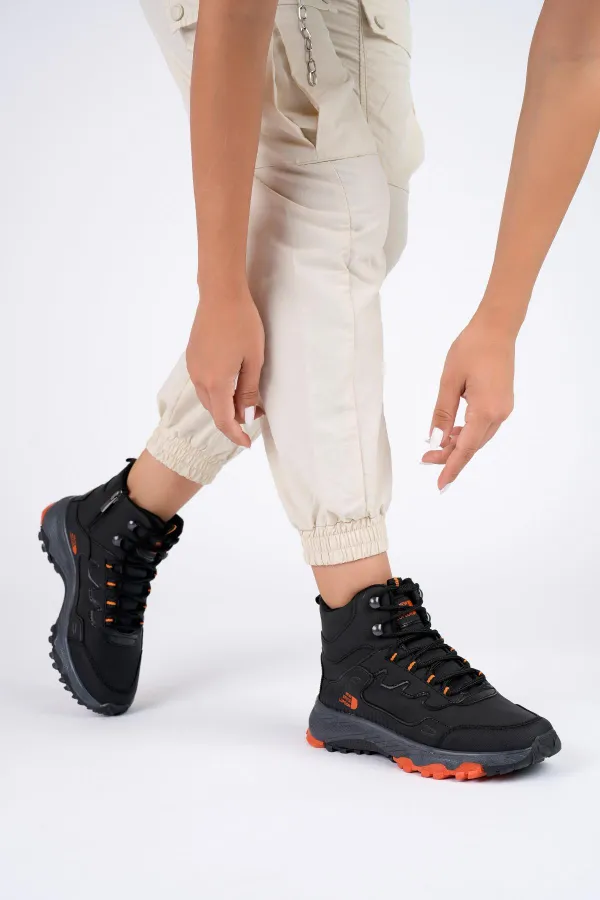 Bottes d'hiver unisexes Muggo ICELAND, garanties, pour la randonnée et les activités de plein air, à lacets et fermeture éclair latérale.