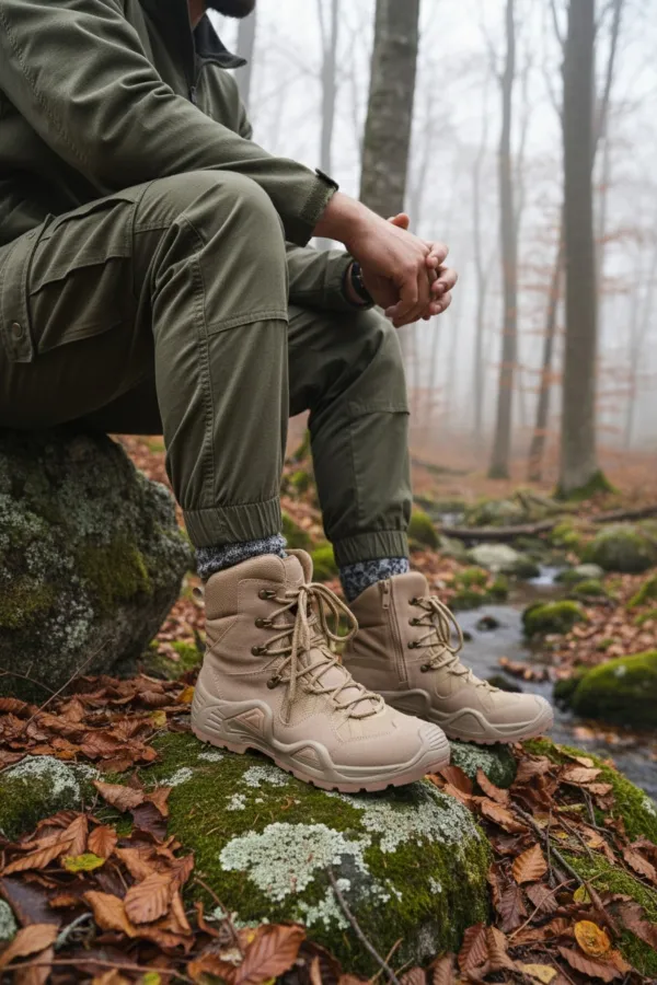 Muggo RANGER Tactical Military Zip-Up and Lace-Up Desert Boot