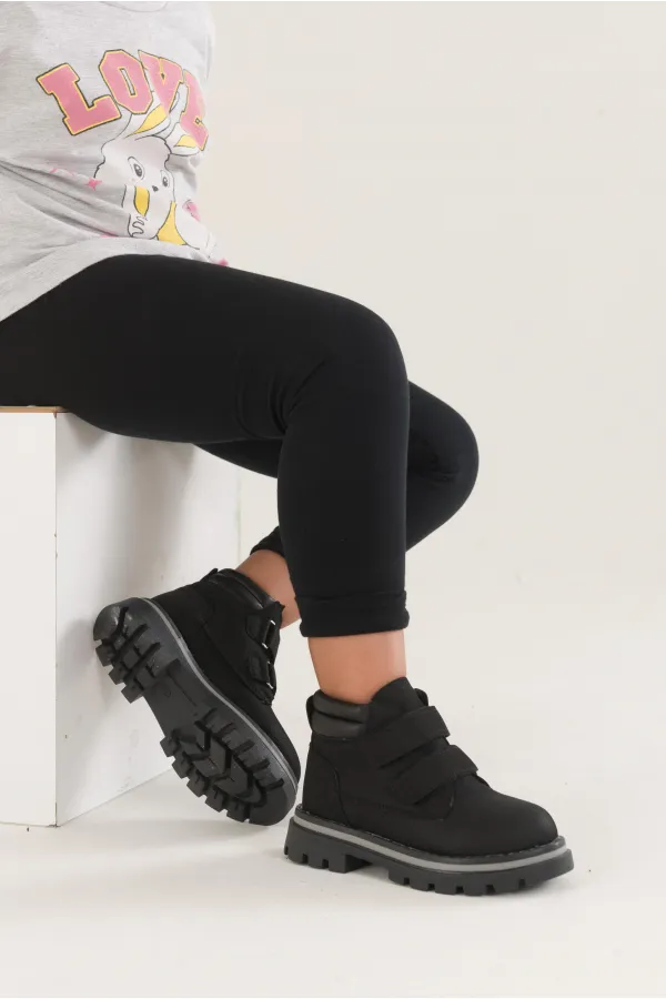 Bottes Muggo GADGET pour enfants, unisexes, confortables et résistantes au froid, avec fermeture velcro.