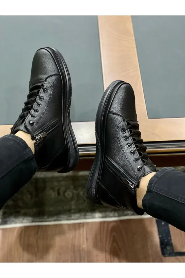 Bottes d'hiver à lacets et fermeture éclair Muggo M226 pour hommes (garantie)