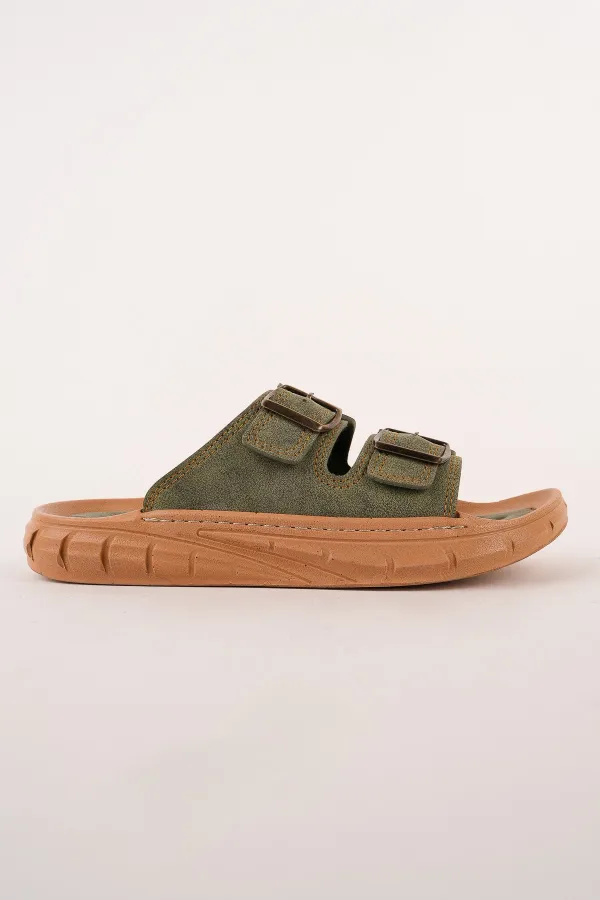 Muggo AUGUSTA Ayarlanabilir Çift Tokalı Günlük Erkek Terlik