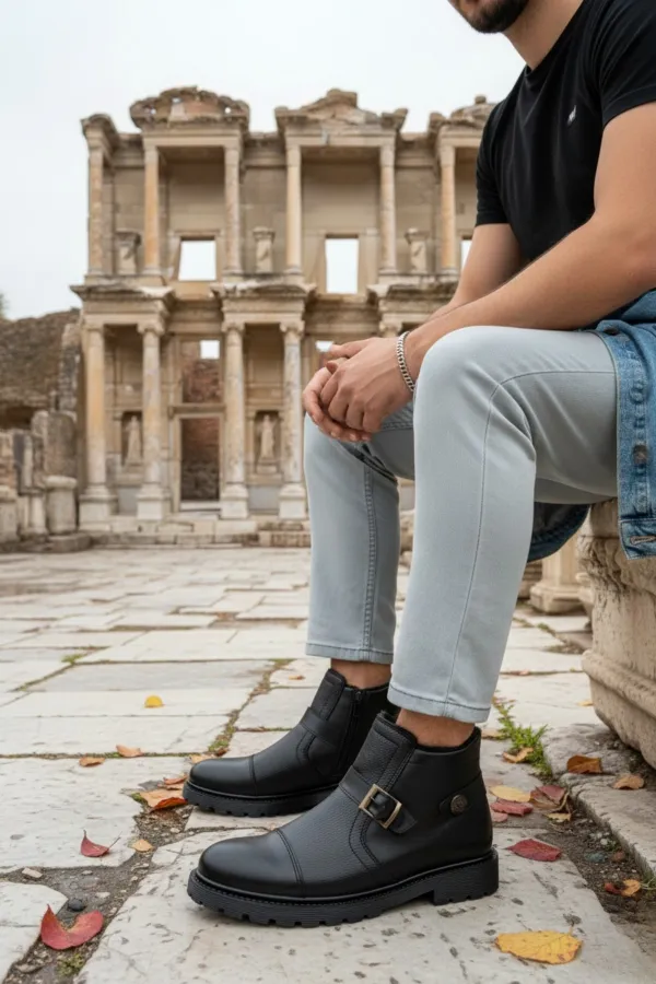 Bottes pour hommes Muggo RODRIGUEZ, garanties imperméables au froid, avec fermeture éclair et doublure en fourrure