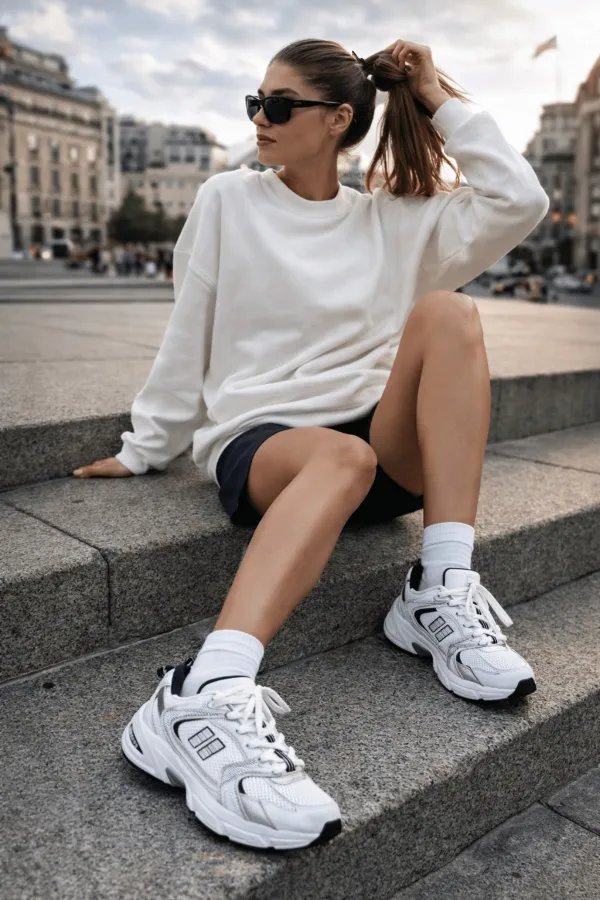 Chaussures de sport décontractées à lacets et semelle épaisse Muggo SHIFT pour femmes