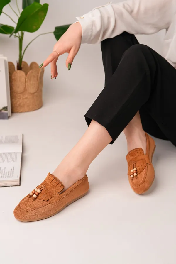 Muggo FAWN Colorful Beaded Detail Women's Casual Loafer Shoes Muggo FAWN Colorful Beaded Detail Women's Casual Loafer Shoes