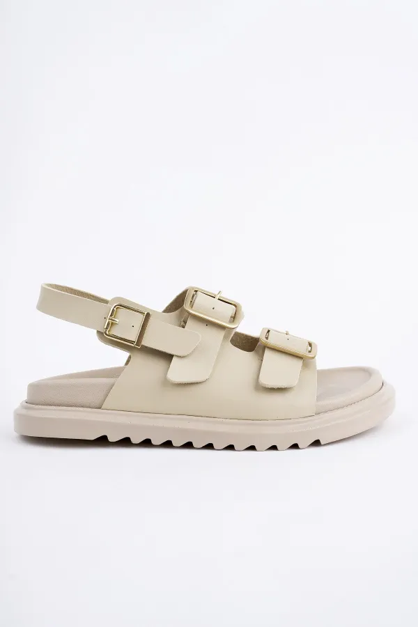 Muggo MEGGIE Double Strap Adjustable Belt Women's Casual Sandals Muggo MEGGIE Double Strap Adjustable Belt Women's Casual Sandals