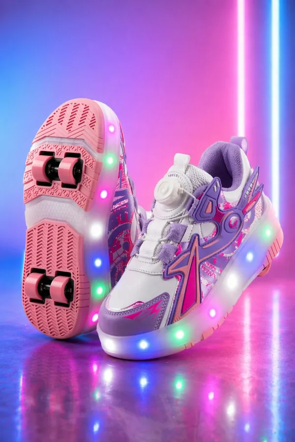 Muggo PATO Çocuk Işıklı Patenli Tekerlekli Sneaker Spor Ayakkabı