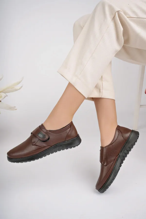 Muggo ARCH Garantili Ortopedik Taban Topuk Dikeni Hakiki Deri Kadın Ayakkabı