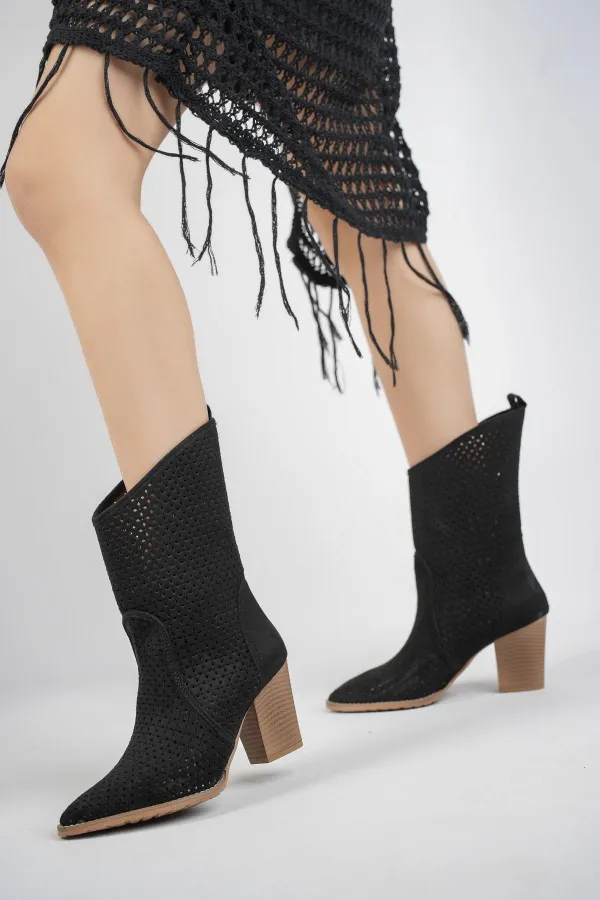 Muggo Indiana Guaranteed Women's Laser Cut Stylish and Comfortable Cowboy Summer Boots