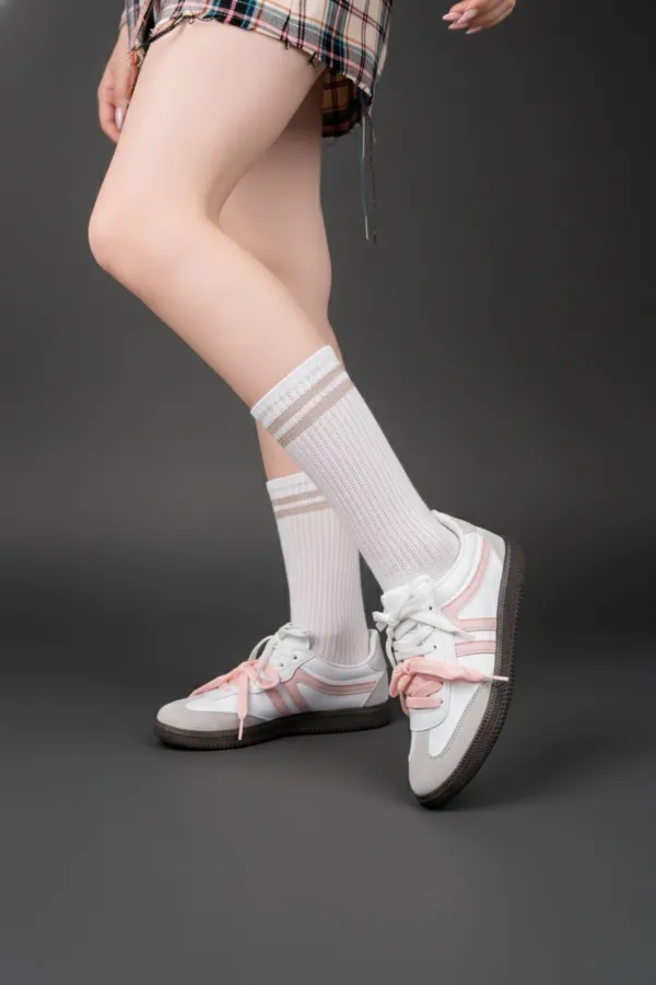 Muggo ETRO Çift Bağcıklı Günlük Kadın Sneaker Spor Ayakkabı