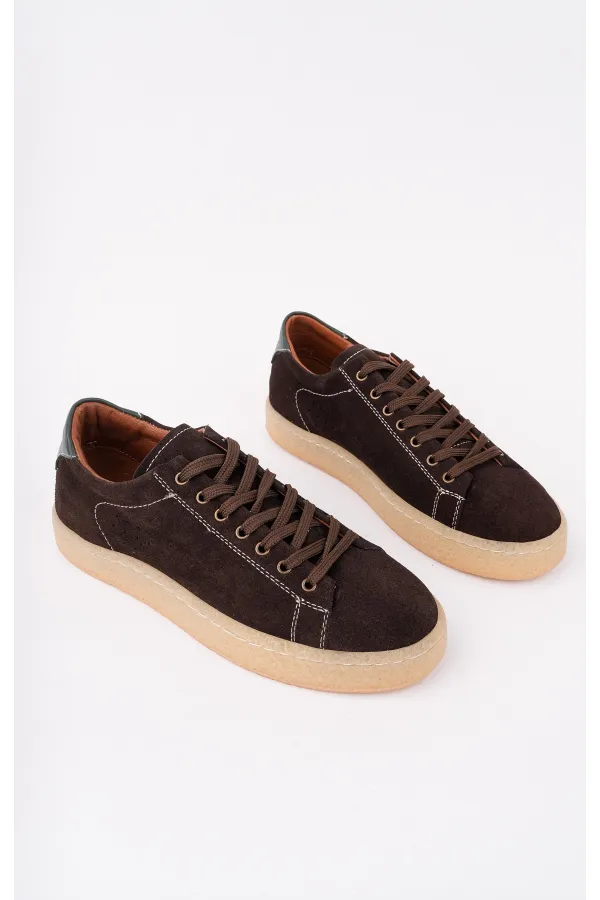 Chaussures de sport décontractées Muggo MIDWAY à lacets en cuir véritable pour hommes