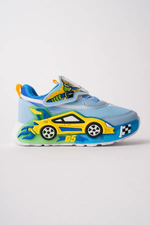 Muggo CAR Velcro Car and Light-Up Kids' Casual Sneaker Sports Shoes