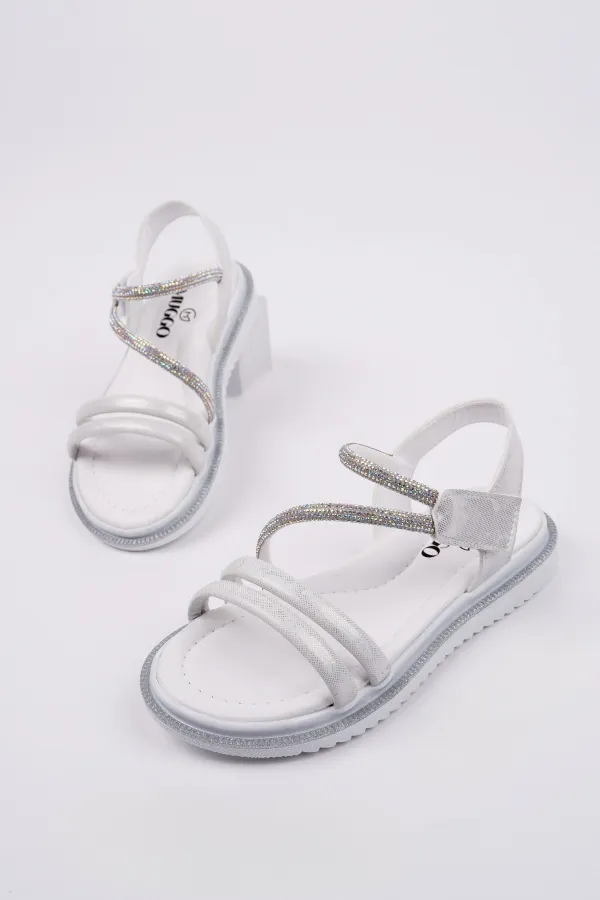 Sandales décontractées à scratch et paillettes Muggo MQUEEN pour filles