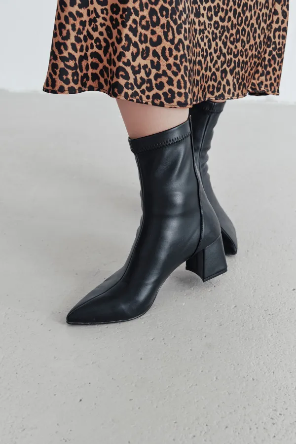 Bottes à talons pour femmes Muggo DARJA, bout pointu garanti, fermeture éclair arrière