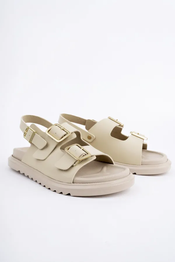 Muggo MEGGIE Double Strap Adjustable Belt Women's Casual Sandals Muggo MEGGIE Double Strap Adjustable Belt Women's Casual Sandals