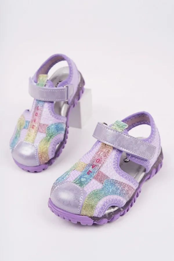 Muggo SLYVESTER Günlük Önü Kapalı Cırtlı Unisex Çocuk Sandalet