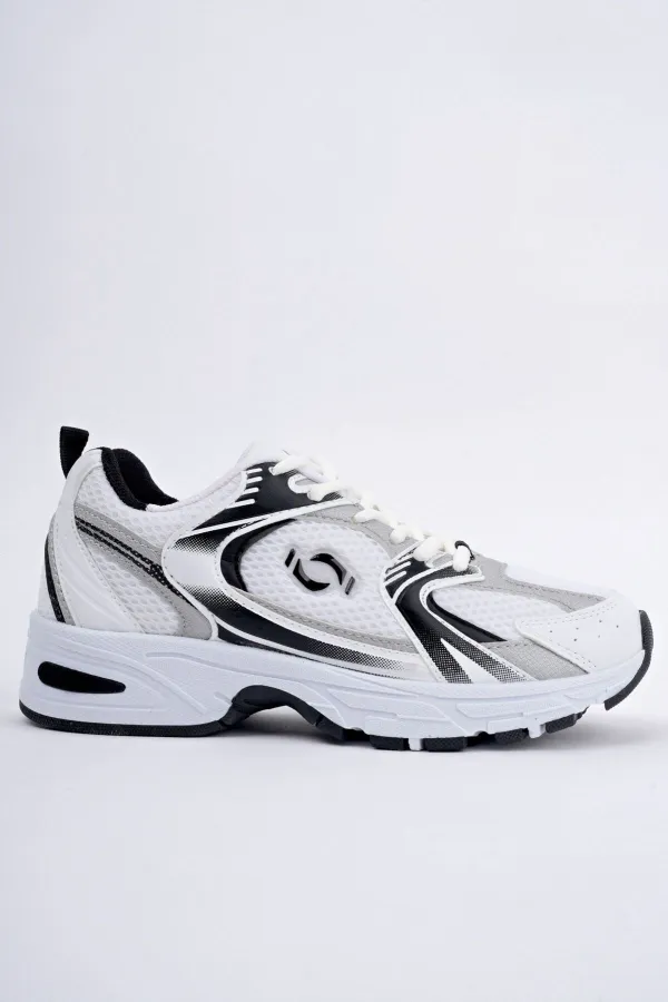 Muggo MOJEH Kadın Ortopedik Günlük Garantili Bağcıklı Yürüyüş Koşu Sneaker Spor Ayakkabı