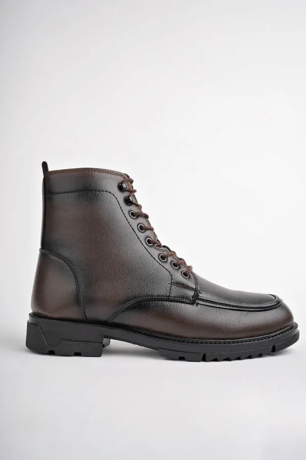 Muggo MAXWELLY Garantili Fermuarlı Bağcıklı Rahat Hafif Taban Erkek Bot