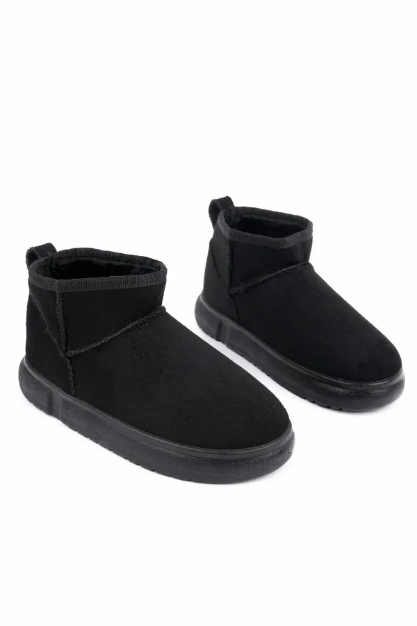 Bottines courtes décontractées Muggo TAZZY pour femmes, à semelle épaisse et doublure en fourrure.