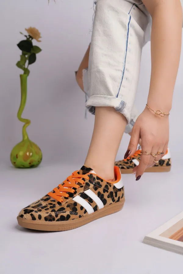 Muggo TAUPE Double Lace-Up Women's Casual Sneaker Sports Shoes