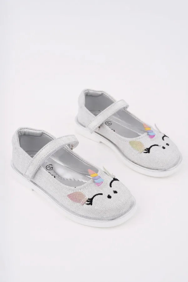 Muggo PATY Cırtlı ve Simli Günlük Kız Çocuk Babet