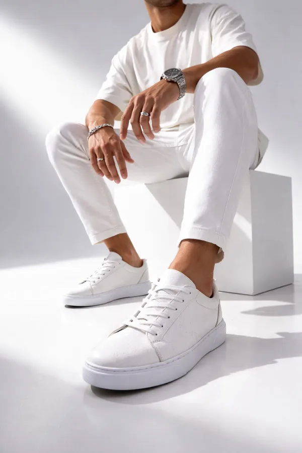 Muggo LEONS Genuine Leather Men's Thick Sole Lace-up Casual Sneaker Muggo LEONS Genuine Leather Men's Thick Sole Lace-up Casual Sneaker