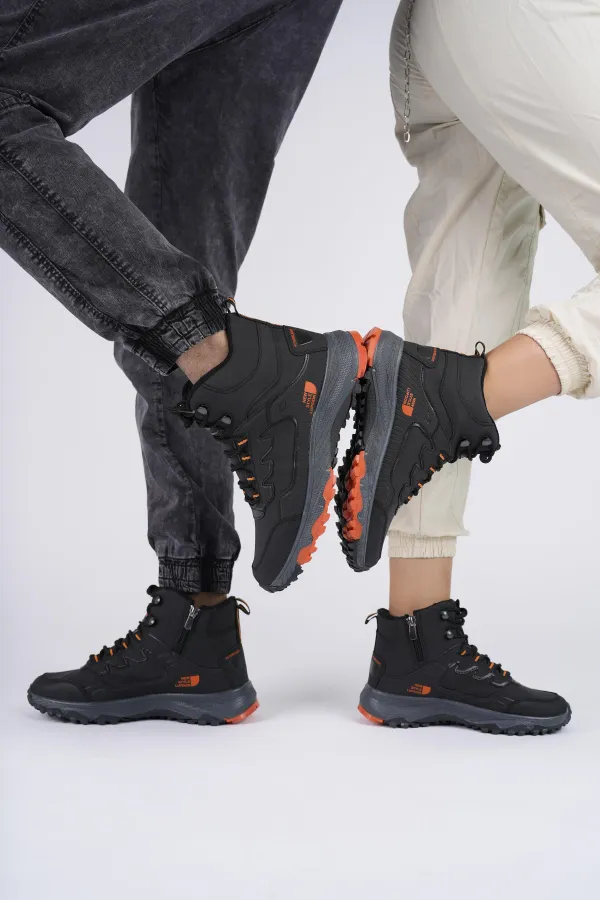 Bottes d'hiver unisexes Muggo ICELAND, garanties, pour la randonnée et les activités de plein air, à lacets et fermeture éclair latérale.