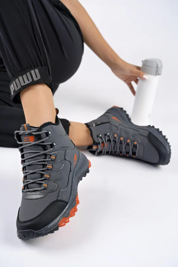 Bottes d'hiver unisexes Muggo ICELAND, garanties, pour la randonnée et les activités de plein air, à lacets et fermeture éclair latérale.